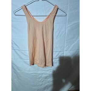 Freely Girls Peach Apricot Activewear Size Medium Cross Back Tulip Hem